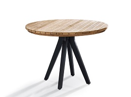 Flow Teak & Irocco Masa Yuvarlak